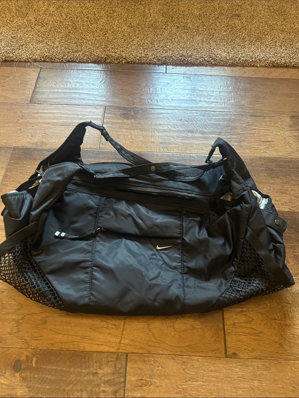 Nike Black Duffel Bag - Compact Sport Travel Carrier